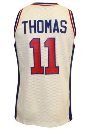 1991-92 Isiah Thomas Detroit Pistons Game-Used & Autographed Home Jersey (JSA)