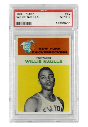 1961 Fleer Willie Naulls #32 (PSA Graded Mint 9)