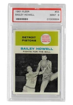 1961 Fleer Bailey Howell #55 (PSA Graded Mint 9)