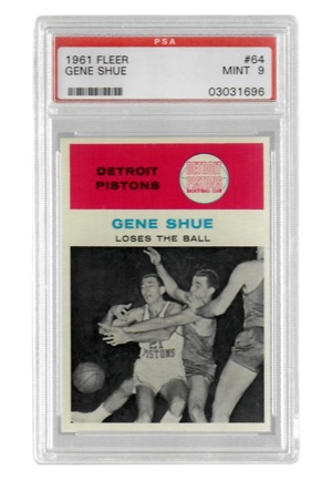 1961 Fleer Gene Shue #64 (PSA Graded Mint 9)