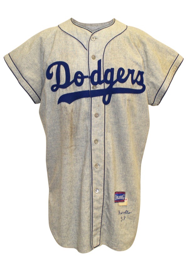 Lot Detail - 1957 Carl Furillo Brooklyn Dodgers Game-Used Road Flannel  Jersey (Graded 9 • Sourced From Dodgers Personnel In '57 • Very Rare)