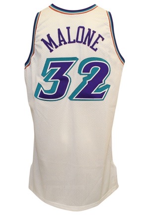 2000-01 Karl Malone Utah Jazz Game-Used Home Jersey