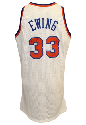 1996-97 Patrick Ewing New York Knicks Game-Used & Autographed Home Jersey (JSA)