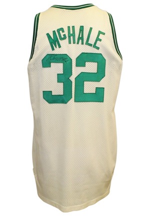 1990-91 Kevin McHale Boston Celtics Game-Used & Autographed Home Jersey (JSA)