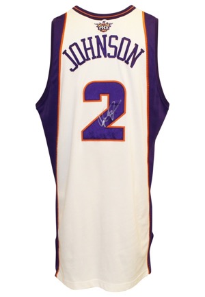 12/20/2003 Joe Johnson Phoenix Suns Game-Used & Autographed Home Jersey (JSA • Photo-Matched)