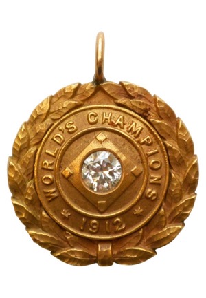 1912 Boston Red Sox Players Championship Medallion Presented To Larry Gardner (Family LOA)