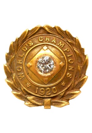 1920 Cleveland Indians Players Championship Pin Presented To Larry Gardner (Only Known Example • Family LOA)