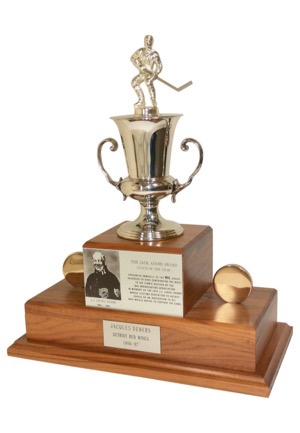 1986-87 Jack Adams Coach Of The Year Award Presented To & Autographed By Jacques Demers (JSA • Demers LOA)