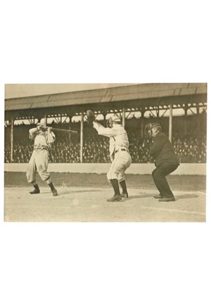 Early 1900s Type One Black & White Baseball Photos (2)(Van Oeyen Stamp)