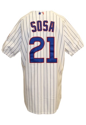 2003 Sammy Sosa Chicago Cubs Game-Used Home Uniform (2)(Cubs LOA • Graded 10)