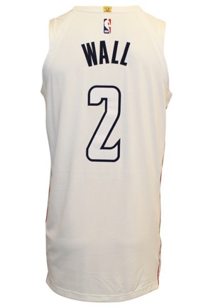 2017-18 John Wall Washington Wizards Game-Used "Rep The District" Alternate Jersey