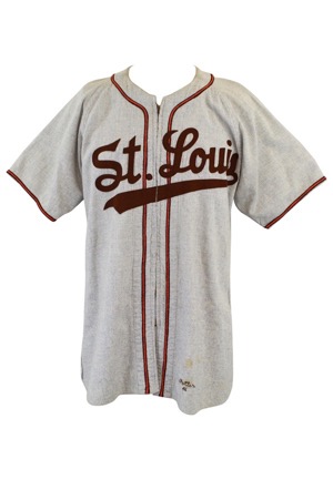 1946 Nels Potter St. Louis Browns Game-Used Road Flannel Jersey