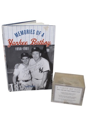 1961 World Series Final Game Rosin Bag & Sod Collected From Yankee Bat Boy (Bat Boy LOP)