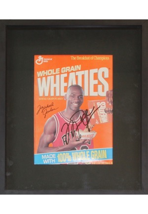Michael Jordan Autographed Framed Wheaties Box (JSA)