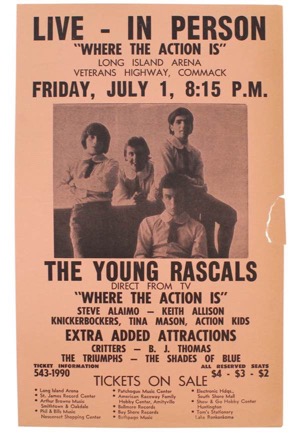 "The Young Rascals" "Where The Action Is" Paper Advertisement Piece