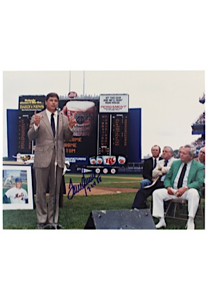 1988 Tom Seaver New York Mets Single-Signed "Farewell Speech" Large Photo (JSA)