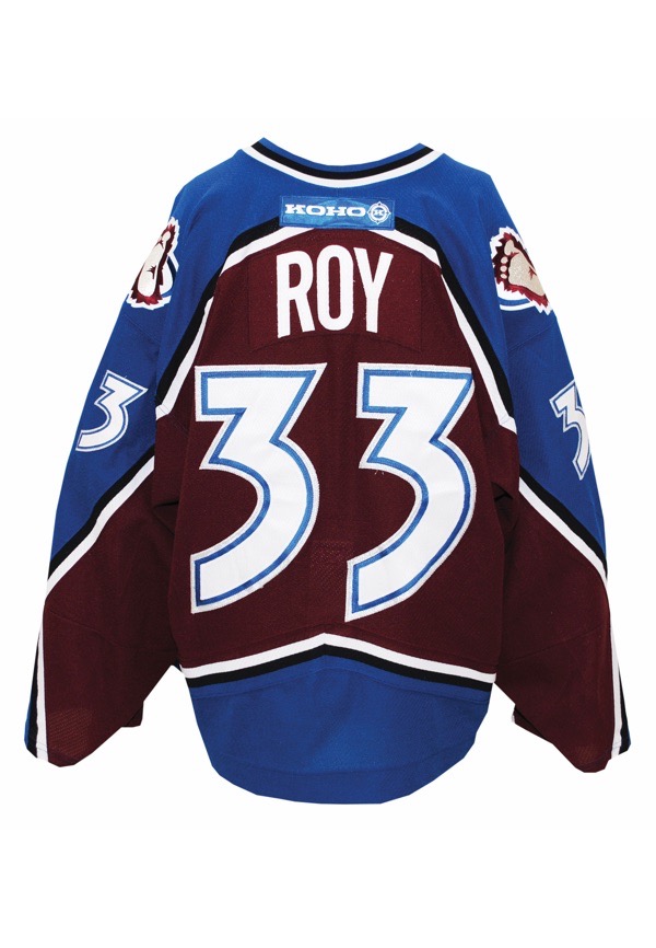 Lot Detail - 2000-01 Patrick Roy Colorado Avalanche Game-Used Road Jersey