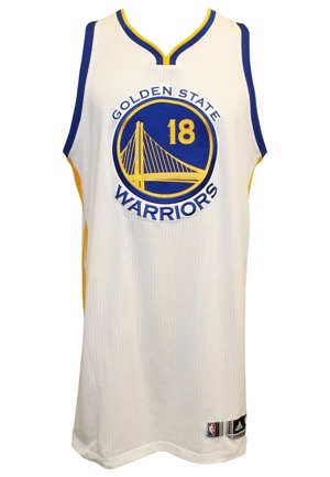 2016 Anderson Varejao Golden State Warriors Playoffs Game-Used Home Jersey (NBA LOA • 73-9 Season)