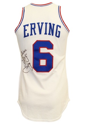 1984-85 Julius "Dr. J" Erving Philadelphia 76ers Game-Used & Autographed Home Jersey (76ers LOA • Full JSA • Graded 10)
