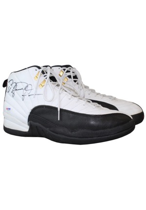 1996-97 Michael Jordan Chicago Bulls Game-Used & Dual-Autographed Sneakers (JSA & PSA/DNA LOAs • Pippen Foundation Letter • Championship Season)
