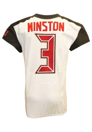 2017 Jameis Winston Tampa Bay Buccaneers Game-Used Road Jersey (Unwashed • Photo-Matched To 10/15/17 • Graded 10)