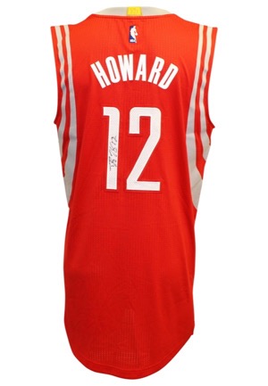 Circa 2015 Dwight Howard Houston Rockets Game-Used & Autographed Road Jersey (JSA)