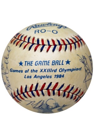 1984 USA Olympics Team-Signed Reunion Baseball (JSA)