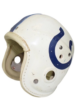 1960s Baltimore Colts Game-Used Geodetic Suspension Helmet
