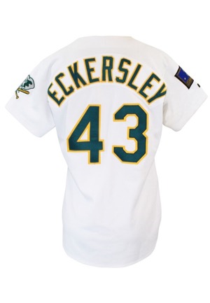 1994 Dennis Eckersley Oakland As Game-Used Home Jersey