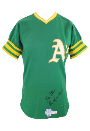 1975 Billy Williams Oakland As Game-Used & Autographed Road Jersey (JSA)