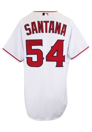 Late 2000s Ervin Santana Los Angeles Angels Game-Used & Autographed Home Jersey (JSA)