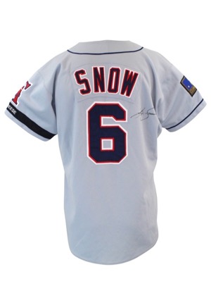 1994 J.T. Snow California Angels Game-Used & Autographed Road Jersey (JSA • Photo-Matched • Graded 10)