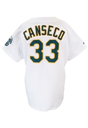 Early 1990s Jose Canseco Oakland As Game-Used Home Jersey