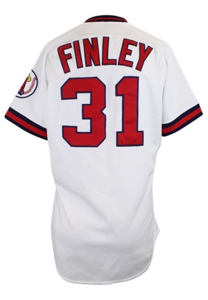 1989 Chuck Finley California Angels Game-Used Home Jersey
