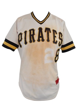 1985 Sixto Lezcano Pittsburgh Pirates Game-Used Home Jersey