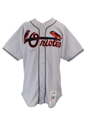 1996 Cal Ripken Jr. Baltimore Orioles Game-Used & Autographed TBTC Road Jersey (JSA • MLB Authenticated)