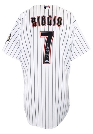 2005 Craig Biggio Houston Astros Game-Used & Autographed Home Jersey (JSA)