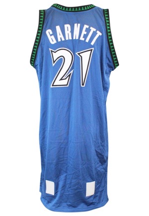 2003-04 Kevin Garnett Minnesota Timberwolves Game-Used Road Jersey (Custom Velcro)