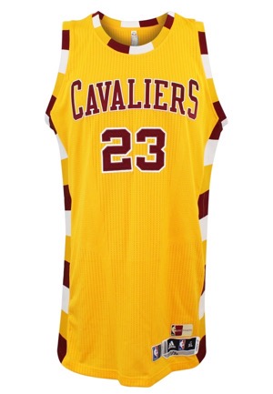 2015-16 LeBron James Cleveland Cavaliers Game-Used Hardwood Classics TBTC Home Jersey (Photo-Matched & Graded 10 • NBA LOA)