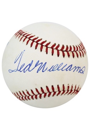 Ted Williams & Joe DiMaggio Single-Signed OAL Baseballs (2)(JSA • PSA/DNA LOAs)