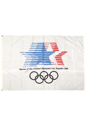 1984 Michael Jordan Single-Signed Los Angeles Olympic Banner (JSA • UDA Hologram)