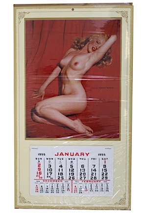 1955 Marilyn Monroe Posing Nude Calendar 