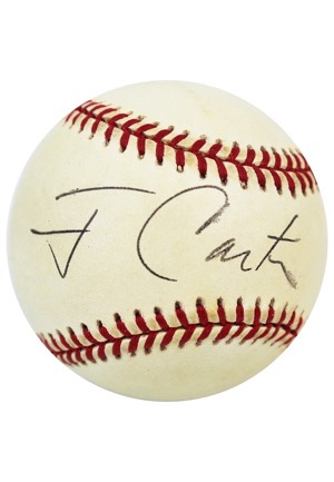 Jimmy Carter Single-Signed OAL Baseball (JSA • PSA/DNA)
