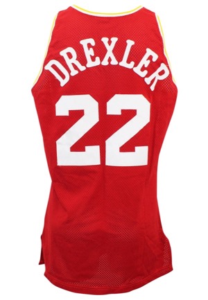1994-95 Clyde Drexler Houston Rockets Game-Used Road Jersey (Championship Season • Equipment Manager LOA)