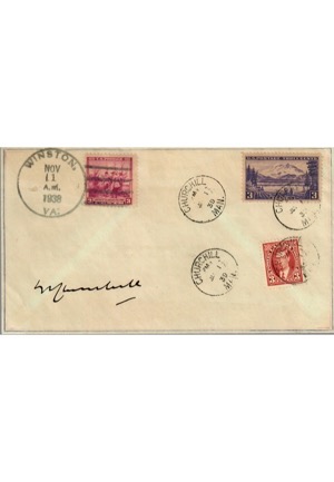 Winston Churchill Autographed First Day Cover Envelope (JSA)