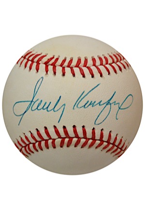 Sandy Koufax Single-Signed ONL Baseball (JSA)