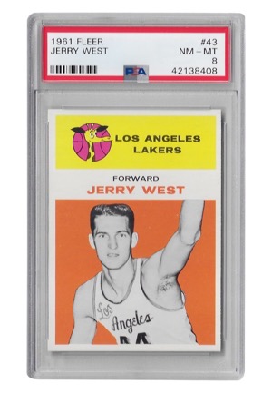 1961 Fleer Jerry West #43 (PSA Graded NM-MT 8)