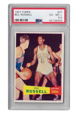 1957 Topps Bill Russell #77 (PSA Graded EX-MT+ 6.5)