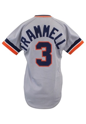 1981 Alan Trammell Detroit Tigers Game-Used & Autographed Road Jersey (JSA)