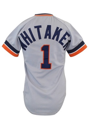 1982 Lou Whitaker Detroit Tigers Game-Used & Autographed Road Jersey (JSA • Apparent Match)